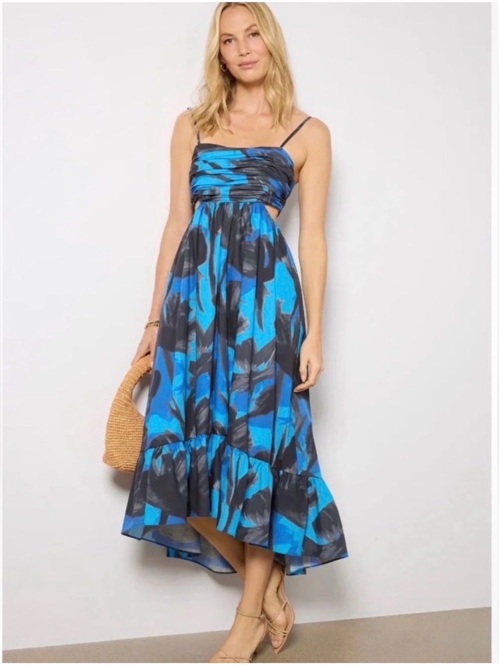 Hutch Mabel Cut Out Cotton Maxi Dress Size Medium NWT